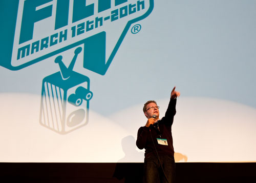 SXSW 2010 Film Logo on Movie Screen